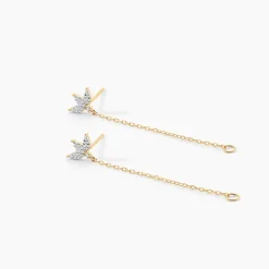 Boucles D'oreilles Pendantes Gianpaolo Or Jaune Diamant