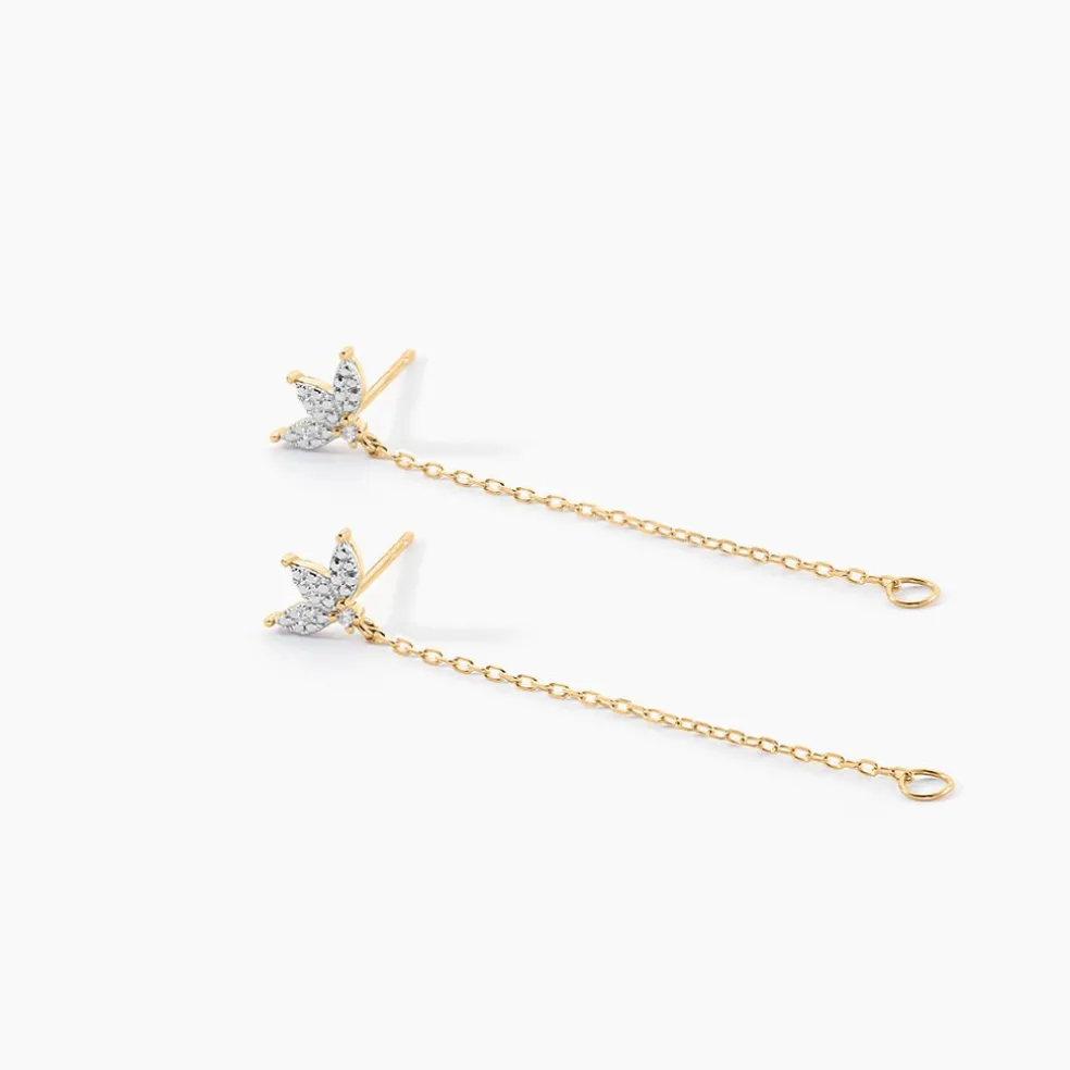 Boucles D'oreilles Pendantes Gianpaolo Or Jaune Diamant