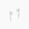 Boucles D'Oreilles Pendantes Glow Up Argent Blanc Oxyde De Zirconium
