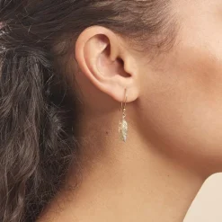 Boucles D'oreilles Pendantes Hanae Plaqué Or Jaune