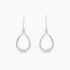 Boucles D'oreilles Pendantes Nicole Argent Blanc Oxyde De Zirconium