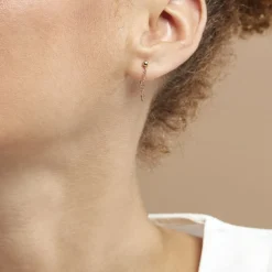 Boucles D'oreilles Pendantes Duha Plaqué Or Jaune