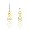 Boucles D'oreilles Pendantes Ademar Or Jaune Oxyde De Zirconium