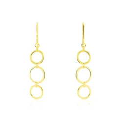 Boucles D'oreilles Pendantes Or Jaune Isabela