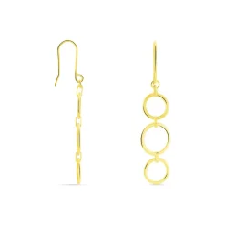 Boucles D'oreilles Pendantes Or Jaune Isabela