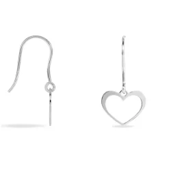 Boucles D'oreilles Pendantes Cosima Argent Blanc