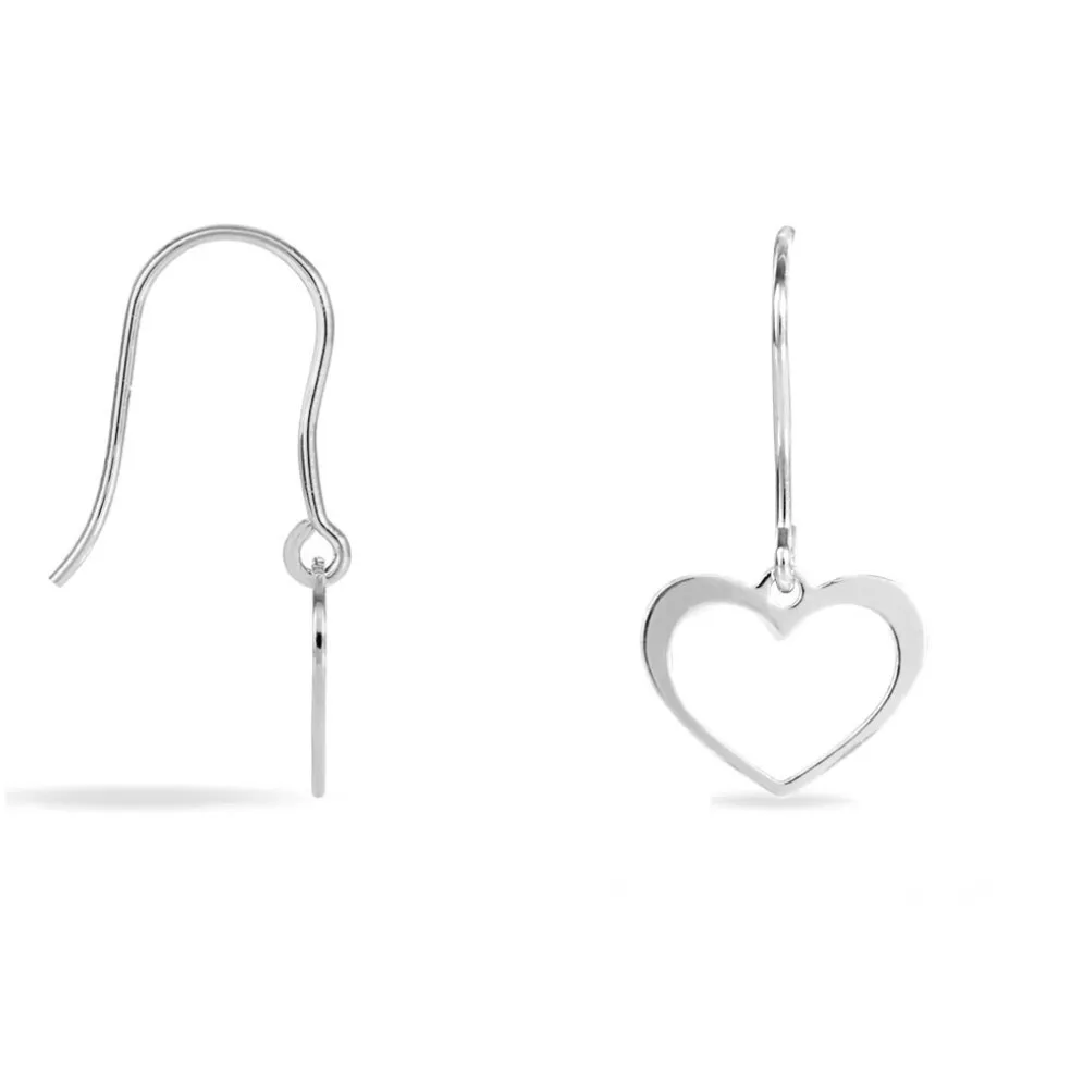 Boucles D'oreilles Pendantes Cosima Argent Blanc