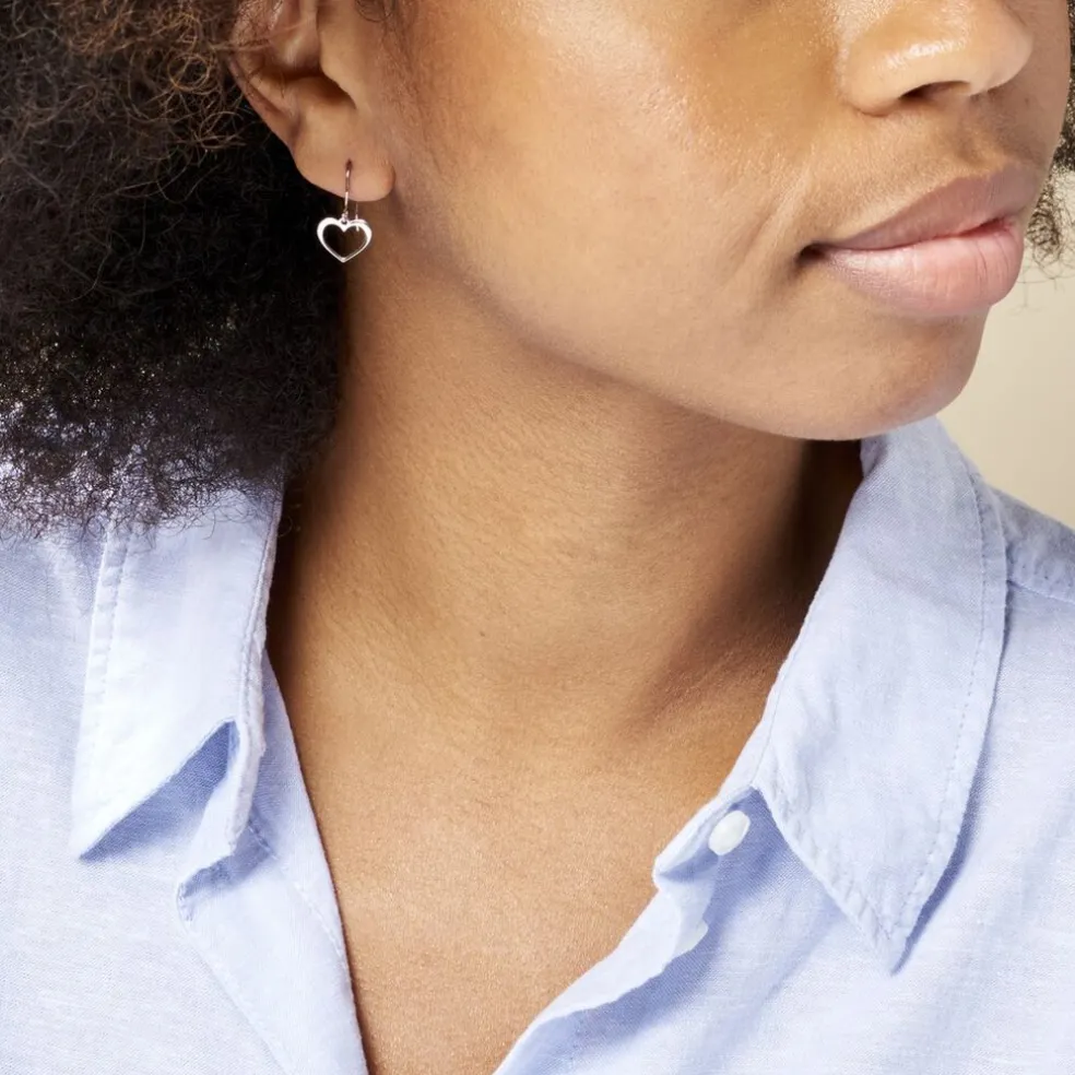 Boucles D'oreilles Pendantes Cosima Argent Blanc