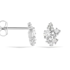 Boucles D'oreilles Pendantes Amissa Argent Blanc Oxyde De Zirconium