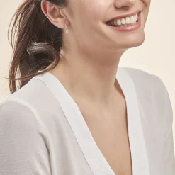 Boucles D'oreilles Pendantes Gulbeyaz Or Jaune Oxyde De Zirconium