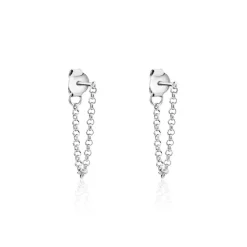 Boucles D'oreilles Pendantes Argent Leent