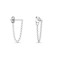 Boucles D'oreilles Pendantes Argent Leent