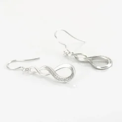 Boucles D'oreilles Pendantes Ayhan Argent Blanc Oxyde De Zirconium