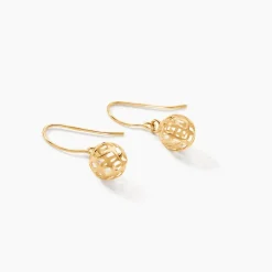 Boucles D'oreilles Pendantes Fidelia Boules Or Jaune