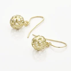 Boucles D'oreilles Pendantes Fidelia Boules Or Jaune