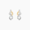 Boucles D'Oreilles Pendantes Or Jaune Oxyde De Zirconium