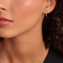 Boucles D'oreilles Pendantes Barakat Or Jaune Oxyde De Zirconium