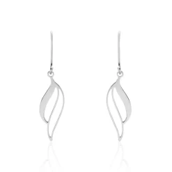 Boucles D'oreilles Pendantes Argent Blanc Prudent