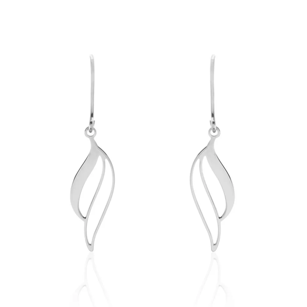 Boucles D'oreilles Pendantes Argent Blanc Prudent