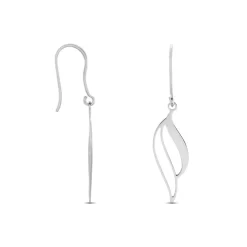 Boucles D'oreilles Pendantes Argent Blanc Prudent