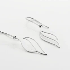Boucles D'oreilles Pendantes Argent Blanc Prudent