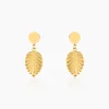 Boucles D'oreilles Pendantes Hristina Acier Jaune