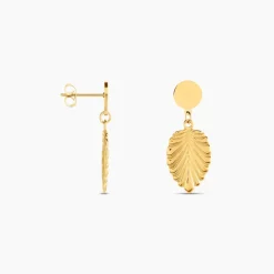 Boucles D'oreilles Pendantes Hristina Acier Jaune