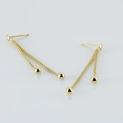 Boucles D'oreilles Pendantes Assiba Or Jaune