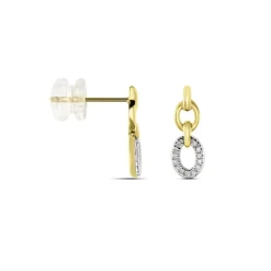 Boucles D'oreilles Pendantes Margane Or Jaune Diamant