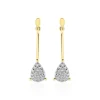 Boucles D'oreilles Pendantes Pear C Or Jaune Diamant