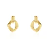 Boucles D'oreilles Pendantes Estefany Acier Inoxydable Doré