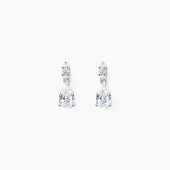 Boucles D'oreilles Pendantes Marie-helena Argent Oxyde De Zirconium