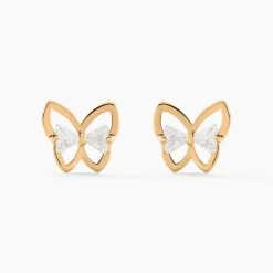 Boucles D'oreilles Pendantes Jelissa Plaqué Or Oxyde De Zirconium