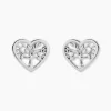 Boucles D'oreilles Pendantes Elwenn Argent Blanc