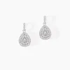 Boucles D'oreilles Pendantes Lysa Argent Blanc Oxyde De Zirconium