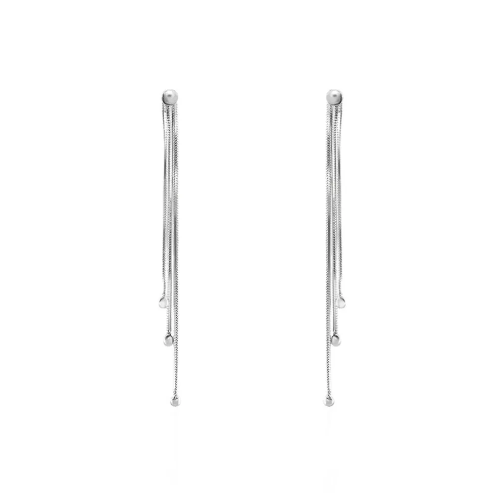 Boucles D'oreilles Pendantes Giorgia Argent Blanc