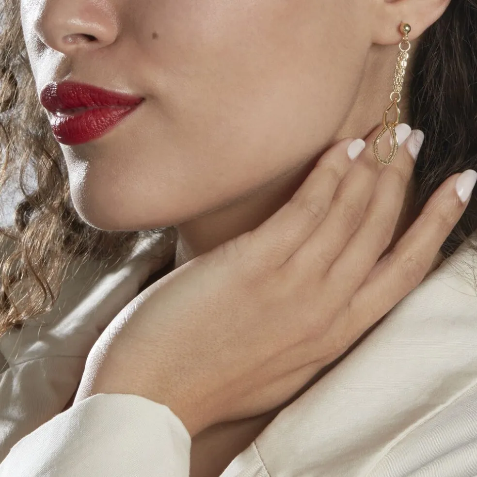 Boucles D'oreilles Pendantes Blinda Or Jaune