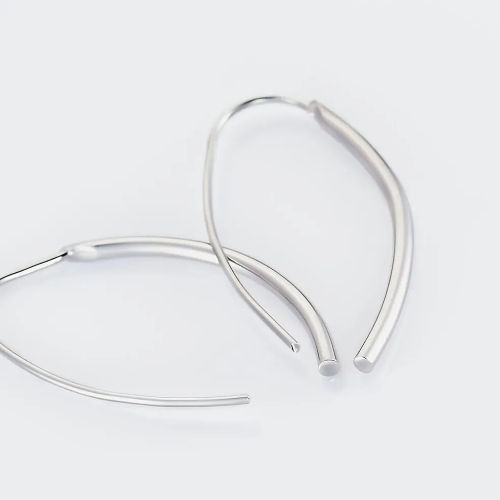 Boucles D'oreilles Pendantes Bira Argent Blanc