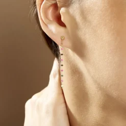 Boucles D'oreilles Pendantes Or Jaune Asteria