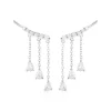 Boucles D'oreilles Pendantes Rilla Argent Blanc Oxyde De Zirconium