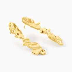 Boucles D'Oreilles Pendantes Goldess Acier Jaune