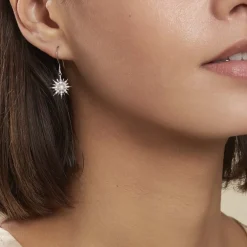 Boucles D'oreilles Pendantes Blanca Argent Blanc Perle De Culture