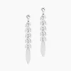 Boucles D'oreilles Pendantes Auxanne Argent Blanc