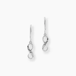Boucles D'oreilles Pendantes Argent Blanc Teoxane