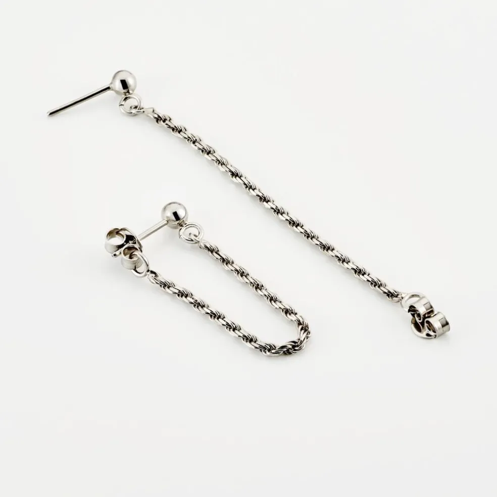 Boucles D'oreilles Pendantes Argent Blanc Renae