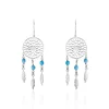 Boucles D'oreilles Pendantes Anoki Argent Blanc
