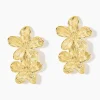 Boucles D'Oreilles Pendantes Barbade Acier Jaune