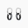 Boucles D'oreilles Pendantes Korey Argent Blanc Céramique