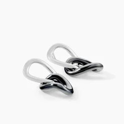Boucles D'oreilles Pendantes Korey Argent Blanc Céramique