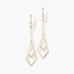 Boucles D'oreilles Pendantes Swanny Or Jaune